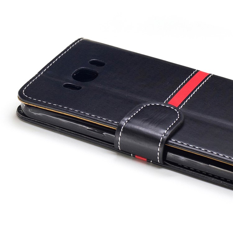 Phone Accessory Wallet Leather Stand Phone Case for Samsung Galaxy J7 (2016) SM-J710 - Black-6