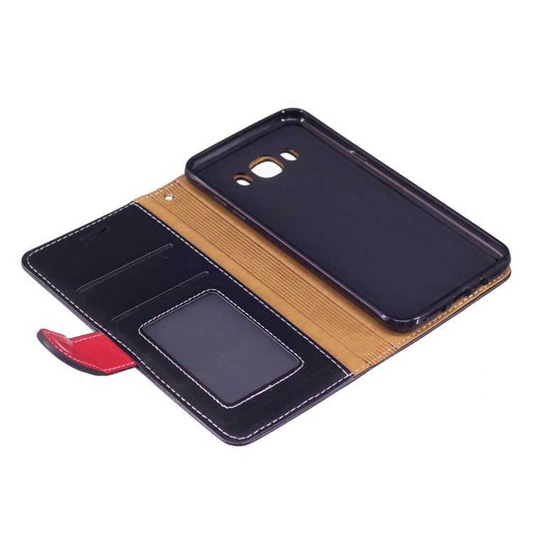 Phone Accessory Wallet Leather Stand Phone Case for Samsung Galaxy J7 (2016) SM-J710 - Black-7
