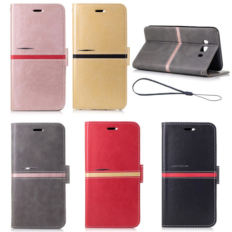 Phone Accessory Wallet Leather Stand Phone Case for Samsung Galaxy J7 (2016) SM-J710 - Black-8