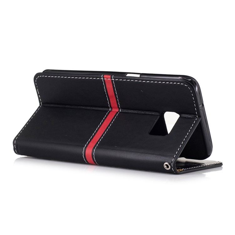For Samsung Galaxy S7 edge SM-G935 Graceful Stitching Wallet Leather Phone Case Stand - Black-3