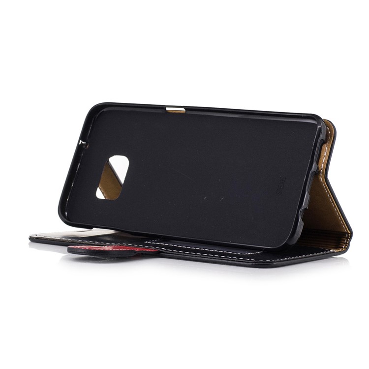 For Samsung Galaxy S7 edge SM-G935 Graceful Stitching Wallet Leather Phone Case Stand - Black-4
