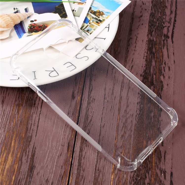 Non-slip Inner Glossy Outer TPU Mobile Case for Samsung Galaxy A7 (2017) - Transparent-3