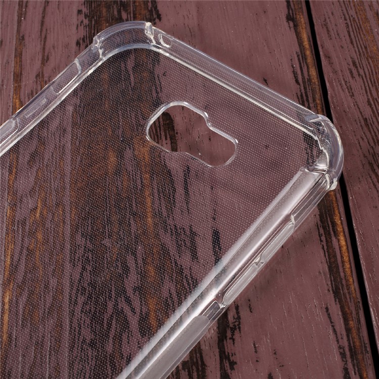 Non-slip Inner Glossy Outer TPU Mobile Case for Samsung Galaxy A7 (2017) - Transparent-4