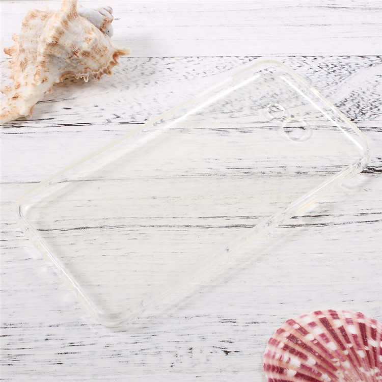 Non-slip Inner Glossy Outer TPU Mobile Shell for Samsung Galaxy J7 Prime/On7 2016 - Transparent-4