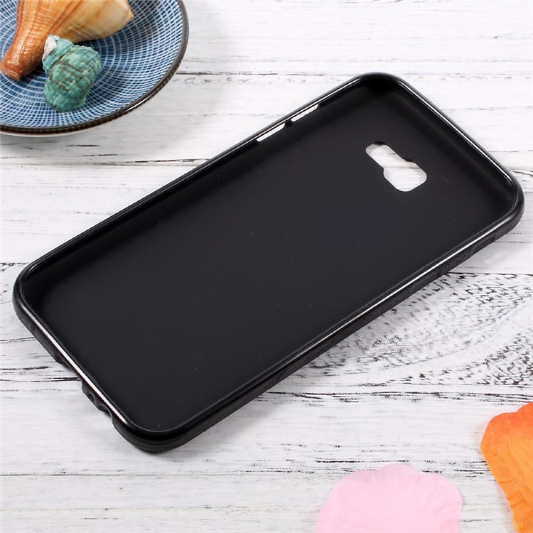 Matte TPU Mobile Phone Case for Samsung Galaxy A7 (2017) - Black-2