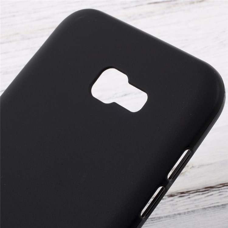 Matte TPU Mobile Phone Case for Samsung Galaxy A7 (2017) - Black-3