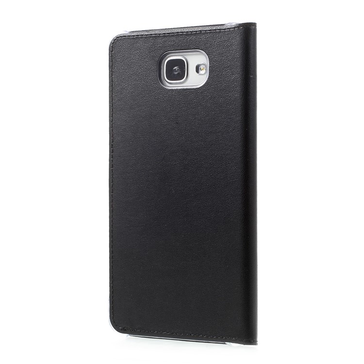 Information View Window Leather Mobile Case for Samsung Galaxy A9 (2016) - Black-3