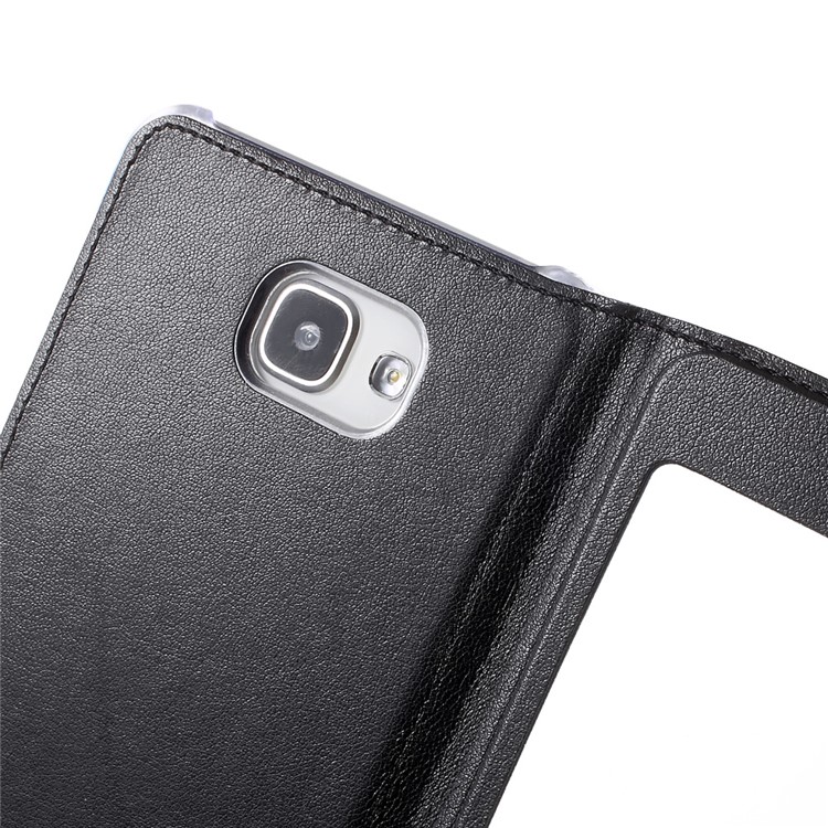 Information View Window Leather Mobile Case for Samsung Galaxy A9 (2016) - Black-6