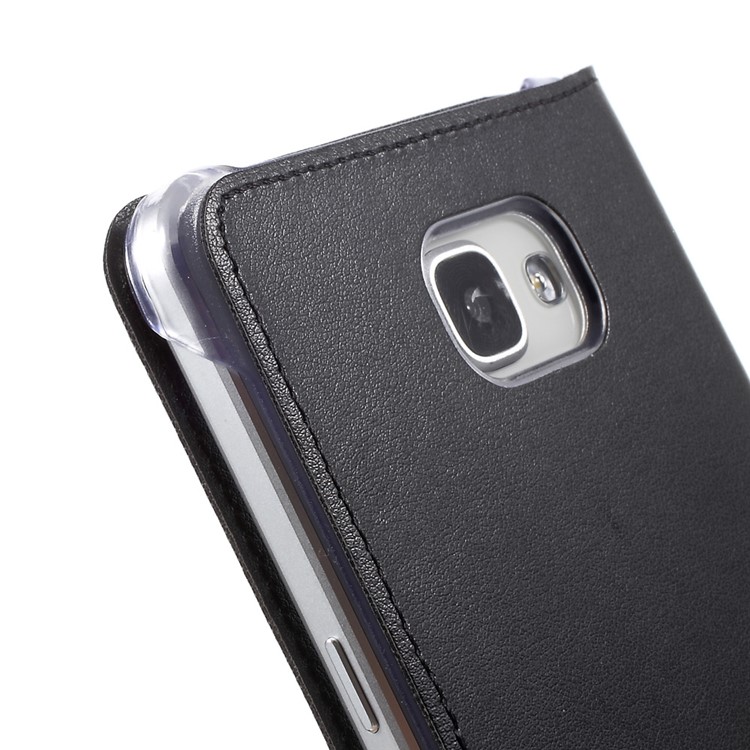 Information View Window Leather Mobile Case for Samsung Galaxy A9 (2016) - Black-8