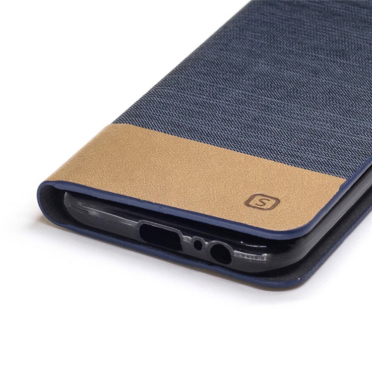 Two-color Linen Texture Leather Stand Case for Samsung Galaxy A5 (2017) - Dark Grey-5