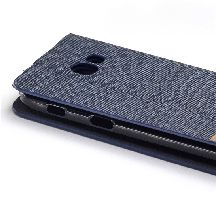 Two-color Linen Texture Leather Stand Case for Samsung Galaxy A5 (2017) - Dark Grey-6