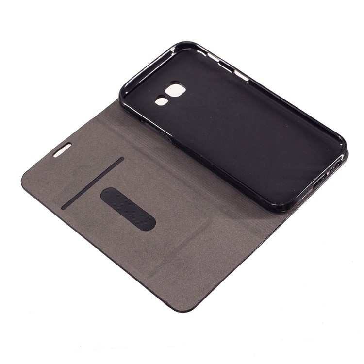 Two-color Linen Texture Leather Stand Case for Samsung Galaxy A5 (2017) - Dark Grey-7