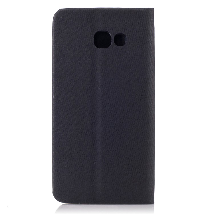 Bi-color Leather Card Holder Mobile Casing for Samsung Galaxy A5 (2017) - Black-2