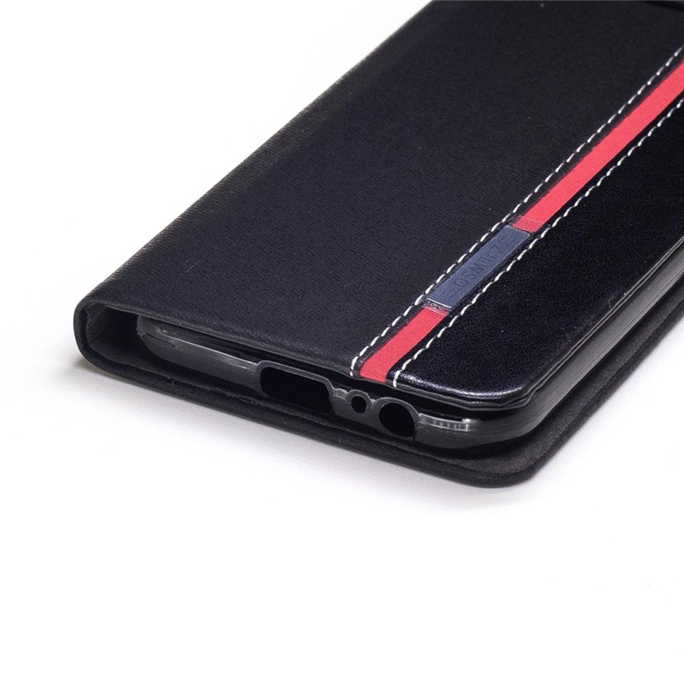 Bi-color Leather Card Holder Mobile Casing for Samsung Galaxy A5 (2017) - Black-5