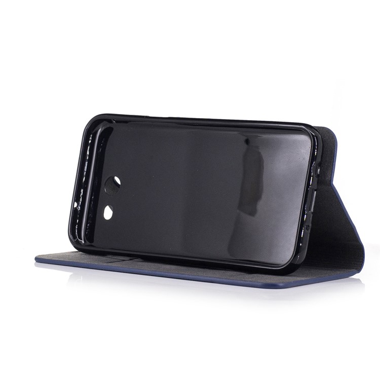 Two-tone Linen Leather Stand Phone Casing for Samsung Galaxy J3 (2017) - Dark Grey-4