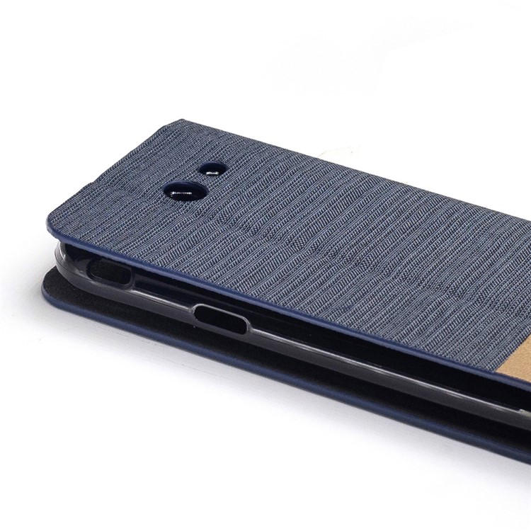 Two-tone Linen Leather Stand Phone Casing for Samsung Galaxy J3 (2017) - Dark Grey-6