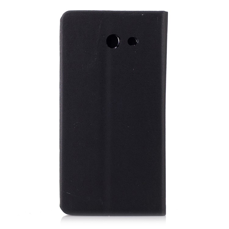 Contrast Color Leather Wallet Phone Case with Stand for Samsung Galaxy J3 (2017) - Black-2