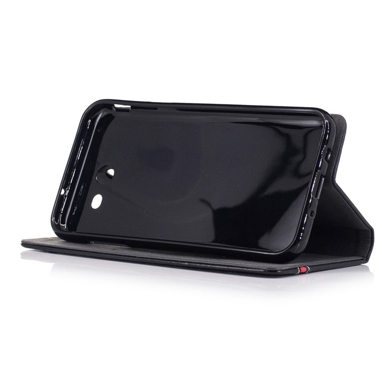 Contrast Color Leather Wallet Phone Case with Stand for Samsung Galaxy J3 (2017) - Black-4