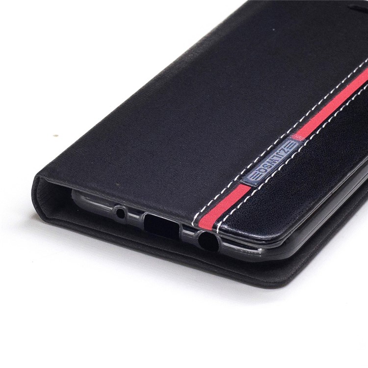 Contrast Color Leather Wallet Phone Case with Stand for Samsung Galaxy J3 (2017) - Black-5
