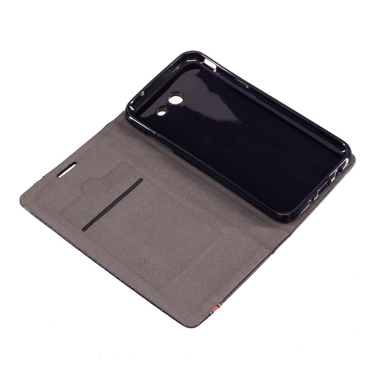 Contrast Color Leather Wallet Phone Case with Stand for Samsung Galaxy J3 (2017) - Black-7