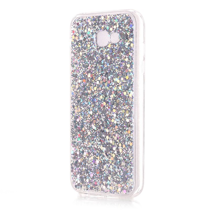 Color Changing Glittering Sequins Acrylic TPU Hybrid Case for Samsung Galaxy A7 (2017) - Silver-1