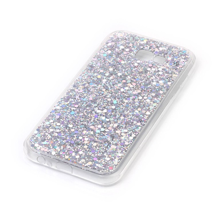 Color Changing Glittering Sequins Acrylic TPU Hybrid Case for Samsung Galaxy A7 (2017) - Silver-2