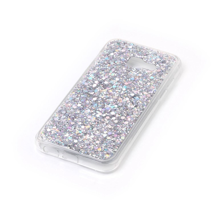 For Samsung Galaxy A3 (2017) Color Changing Glittering Sequins Acrylic TPU Phone Case - Silver-2
