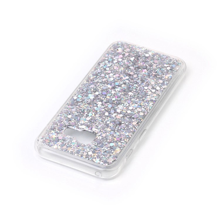 For Samsung Galaxy A3 (2017) Color Changing Glittering Sequins Acrylic TPU Phone Case - Silver-3