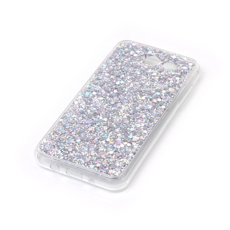 Bling Paillette Color Changing Acrylic TPU Phone Case for Samsung Galaxy J3 (2017) - Silver-2