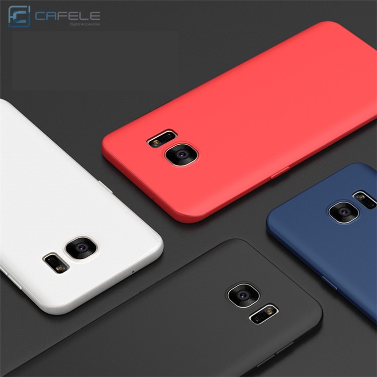 CAFELE Matte Anti-fingerprint 0.6mm TPU Skin Case for Samsung Galaxy S7 Edge G935 - Jet Black-10