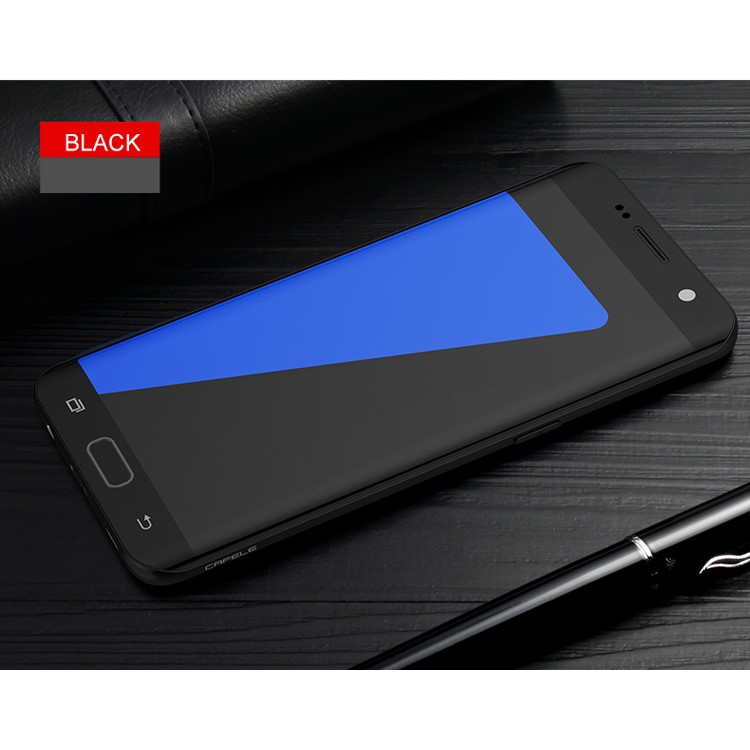 CAFELE Matte Anti-fingerprint 0.6mm TPU Skin Case for Samsung Galaxy S7 Edge G935 - Jet Black-7