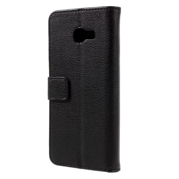 Litchi Grain Stand Leather Wallet Phone Case for Samsung Galaxy A5 (2017) - Black-2