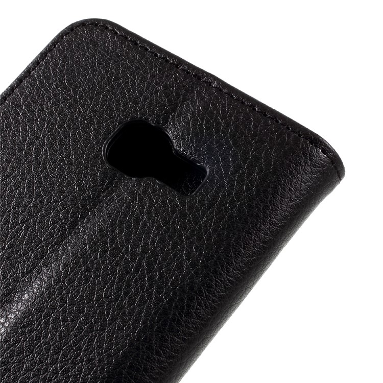 Litchi Grain Stand Leather Wallet Phone Case for Samsung Galaxy A5 (2017) - Black-8