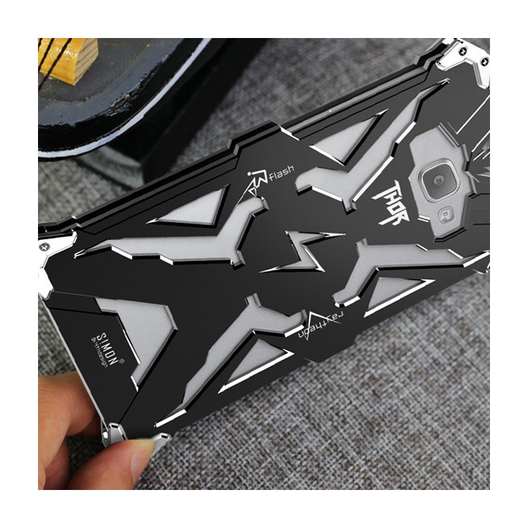 Cool Metal Aviation Aluminum Armor Phone Case for Samsung Galaxy A7 SM-A710F (2016) - Black-2