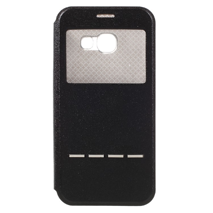 View Window Touch Slide Leather Flip Case for Samsung Galaxy A5 2017 - Black-3