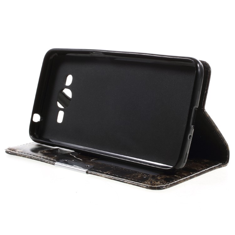 Marble Grain Leather Stand Phone Casing for Samsung Galaxy J2 Prime - Black-4
