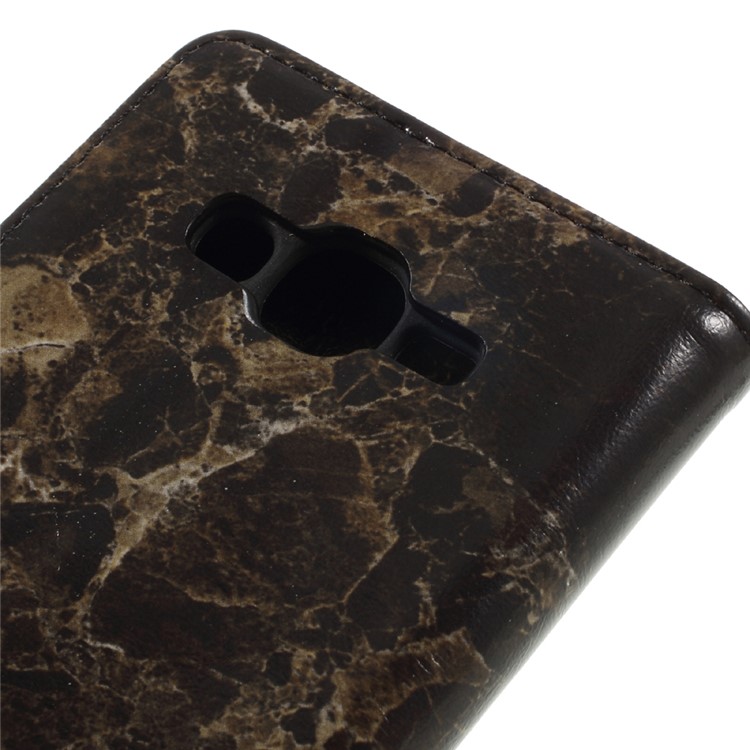 Marble Grain Leather Stand Phone Casing for Samsung Galaxy J2 Prime - Black-8