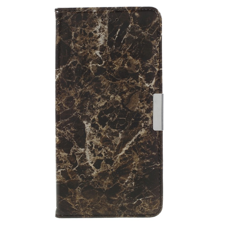 Marble Grain Wallet Phone Case Smooth Leather Cover for Samsung Galaxy C9 Pro - Black-3