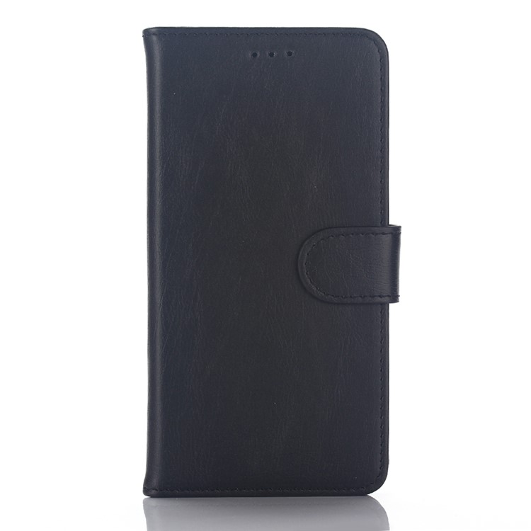 Creay Horse Leather Wallet Stand Phone Case for Samsung Galaxy A7 (2017) - Black-1
