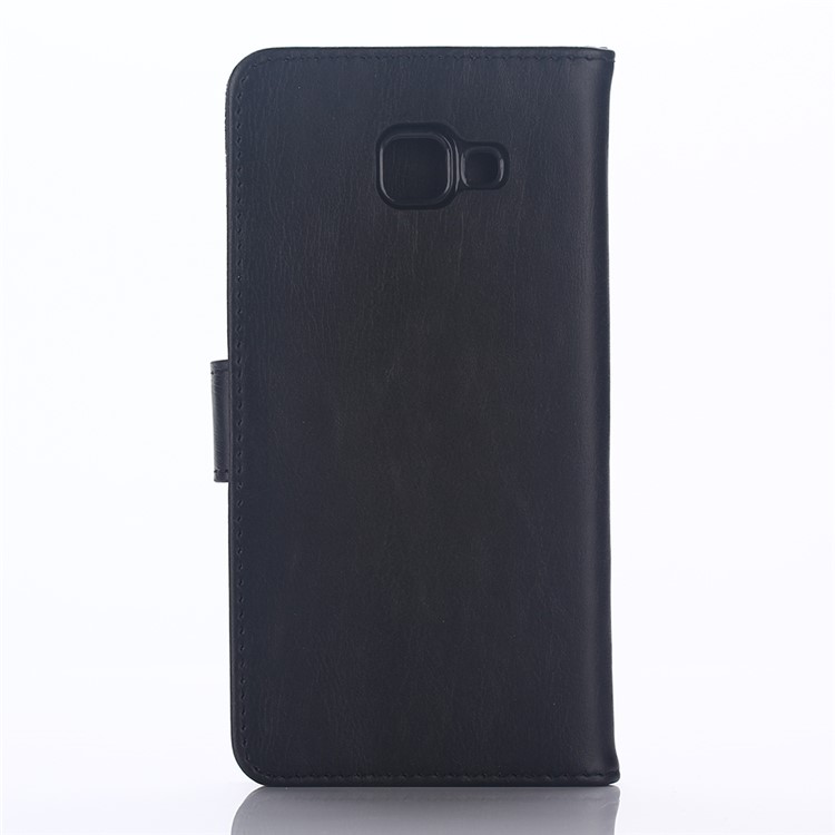 Creay Horse Leather Wallet Stand Phone Case for Samsung Galaxy A7 (2017) - Black-2