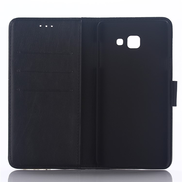 Creay Horse Leather Wallet Stand Phone Case for Samsung Galaxy A7 (2017) - Black-3