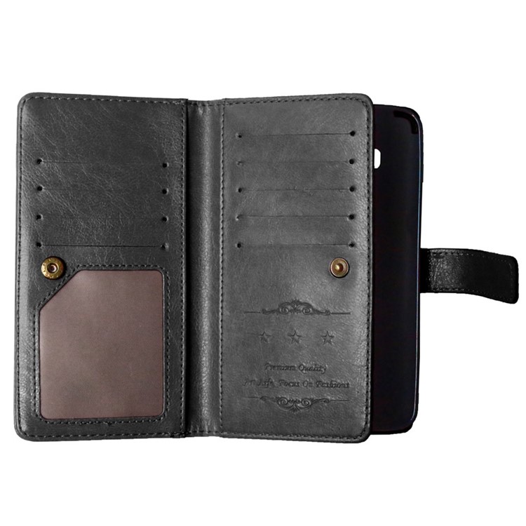 Multi-slot Leather Wallet Stand Phone Case for Samsung Galaxy Grand Prime SM-G530 - Black-3