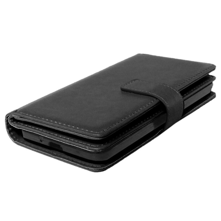 Multi-slot Leather Wallet Stand Phone Case for Samsung Galaxy Grand Prime SM-G530 - Black-4
