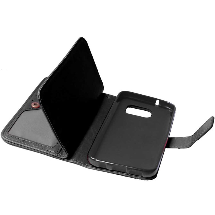 Crazy Horse 9 Card Slots Leather Wallet Phone Case for Samsung Galaxy S7 G930 - Black-5