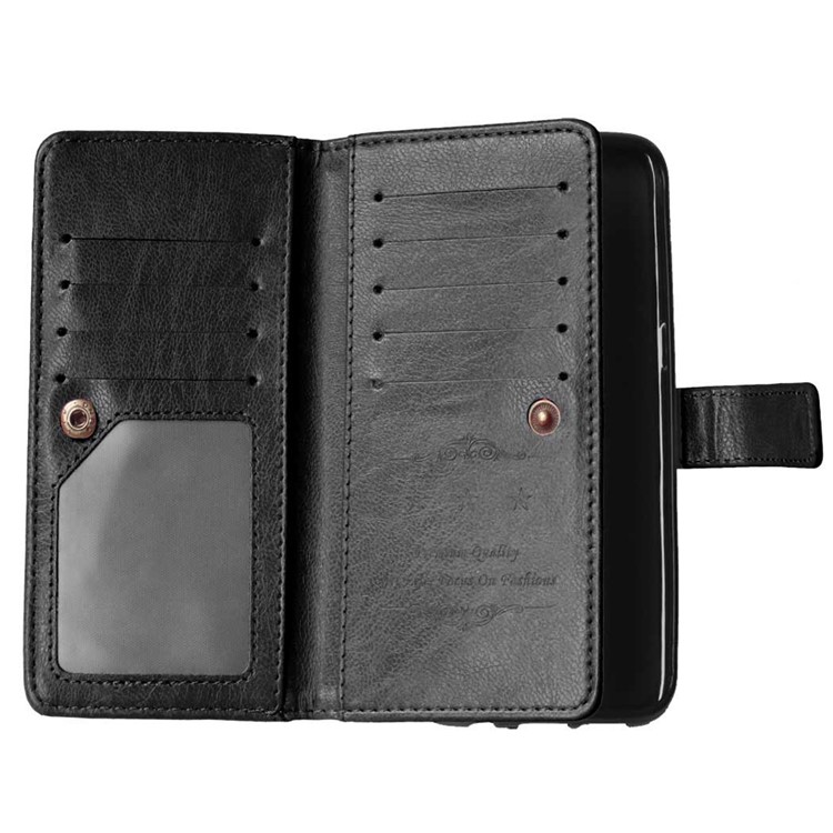 9 Card Slots Leather Stand Phone Case for Samsung Galaxy S7 edge G935 - Black-5