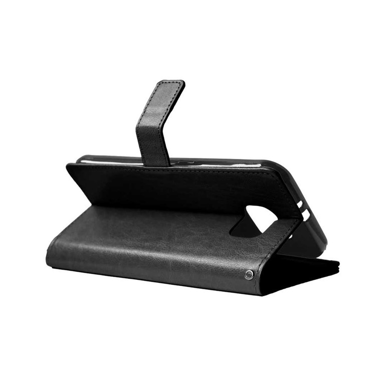 Multi-slot Leather Wallet Stand Phone Case for Samsung Galaxy S7 Plus - Black-5