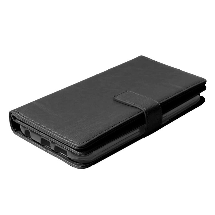 Multi-slot Leather Wallet Stand Phone Case for Samsung Galaxy S7 Plus - Black-7