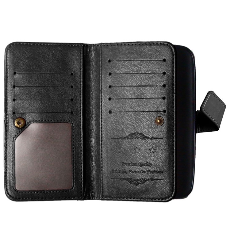 9 Card Slots Wallet Crazy Horse Leather Case for Samsung Galaxy J5 SM-J500F - Black-3