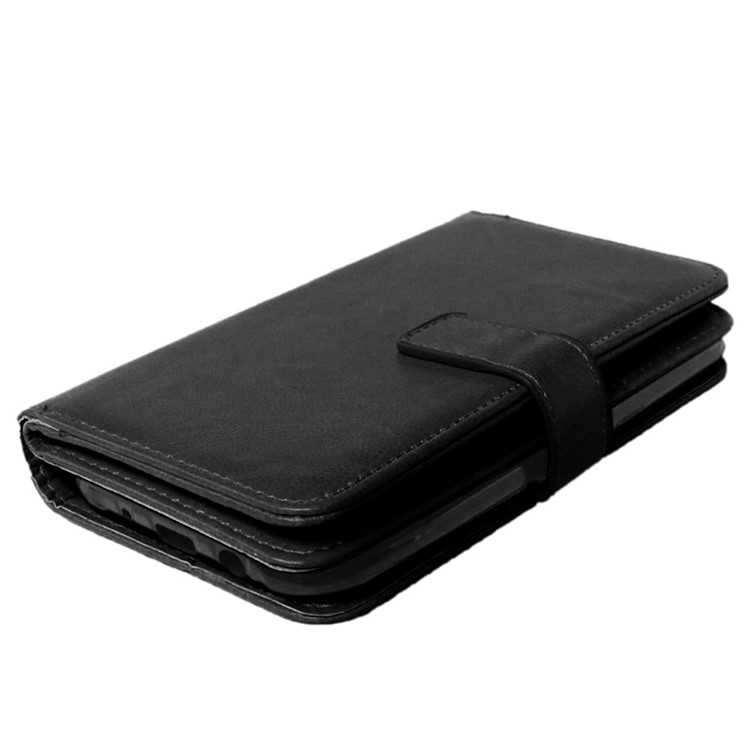 9 Card Slots Wallet Crazy Horse Leather Case for Samsung Galaxy J5 SM-J500F - Black-4