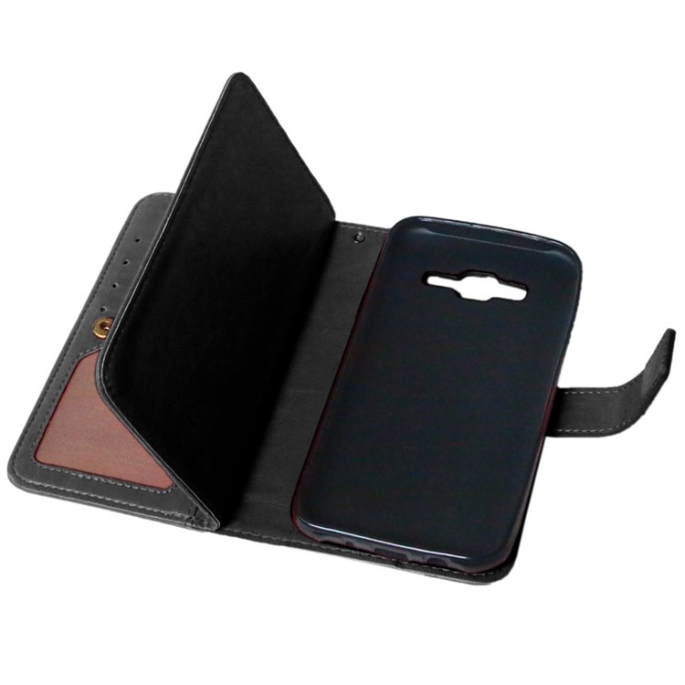 9 Card Slots Wallet Crazy Horse Leather Case for Samsung Galaxy J5 SM-J500F - Black-5